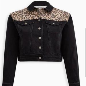 Torrid Denim Cheetah Jacket